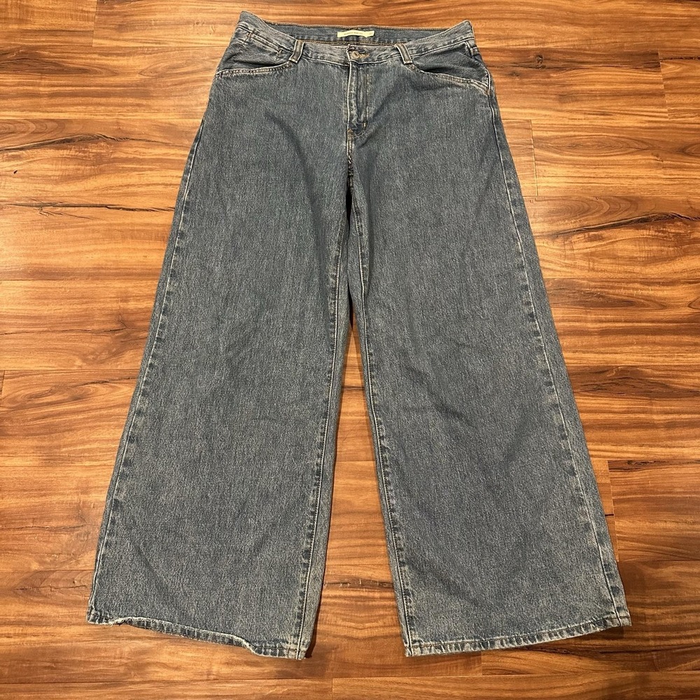 Levis 94 Baggy Wide Leg Jeans Womens 31x31 Blue Medium Wash High Rise Denim